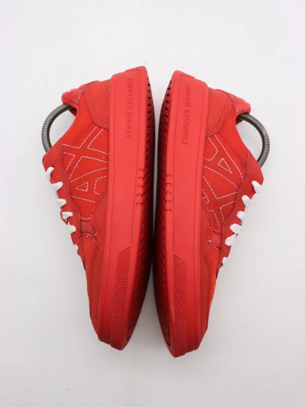 Armani Exchange Red Men's Size 8 Trainers Casual Sneakers Lace Up Shoes